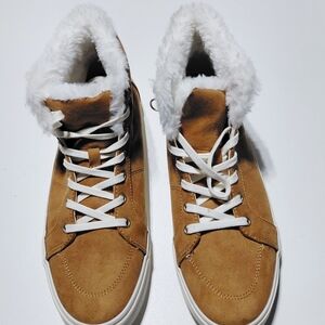 OLD NAVY Women's Suede  High Top Walnut  Sneakers - 8.5